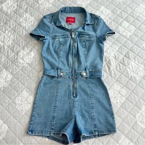Guess Zip Up Denim Romper